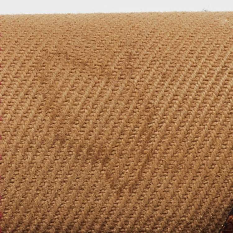 Pre Owned Burberry Brown/Beige Fabric and Leather Leighton Continental Wallet           