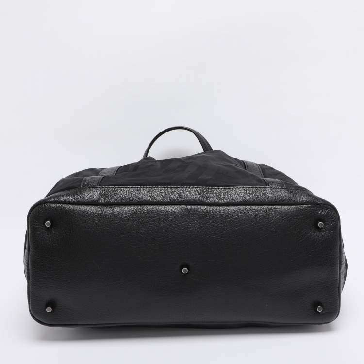 Pre Owned Burberry Black Super Nova Check Nylon Diaper Bag