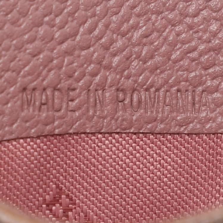 Pre Owned Burberry Old Rose Canvas and Leather Card Holder