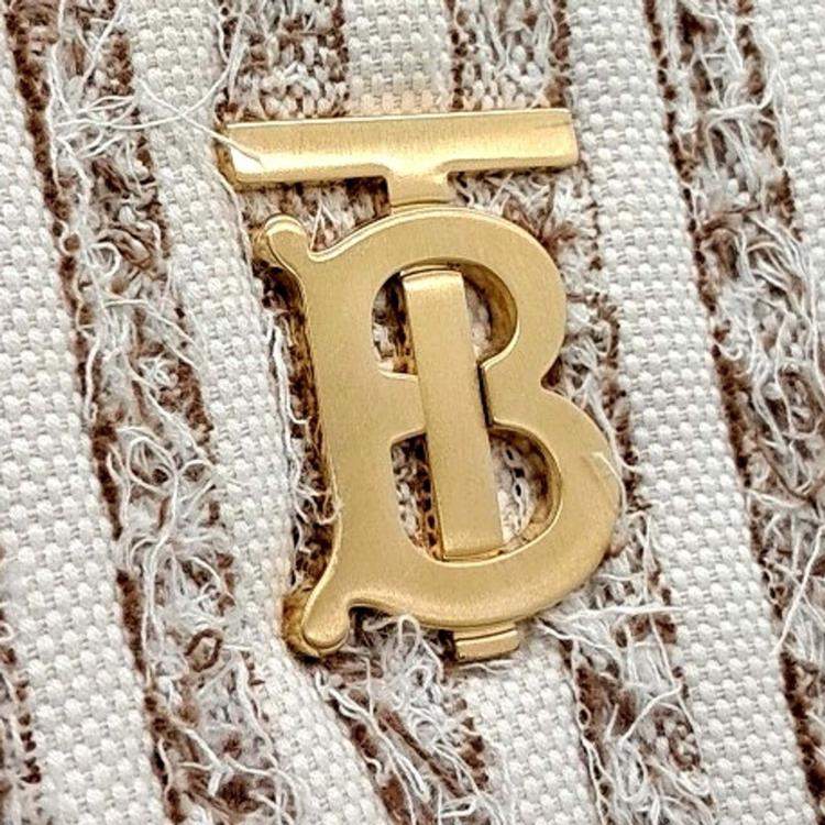 Pre Owned Burberry Beige Fabric Bucket Bag
