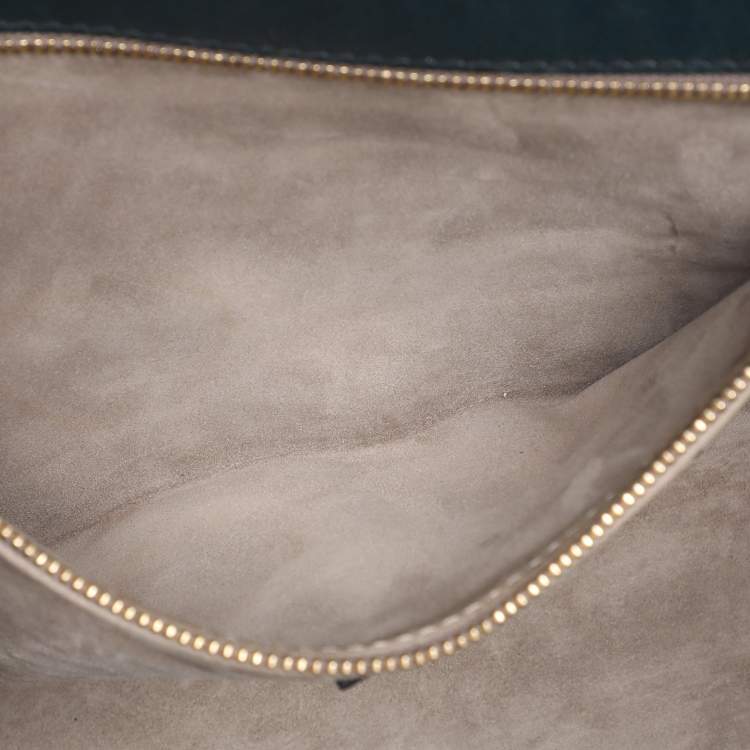 Pre Owned Burberry Blue/Black Leather and Python Crossbody Bag