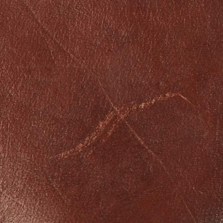 Pre Owned Burberry Brown/Beige Leather and Nova Check Canvas Abbott Crossbody Bag
