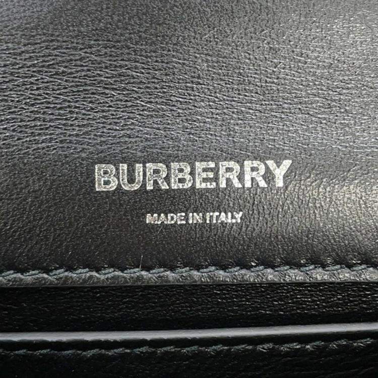 Pre Owned Burberry Lola Bag TB Logo Crystal Bag Black Velvet Rhinestone