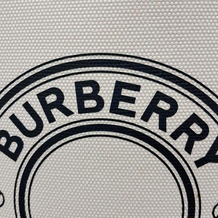 Pre Owned Burberry Beige Canvas Canvas Peggy Bucket Bag