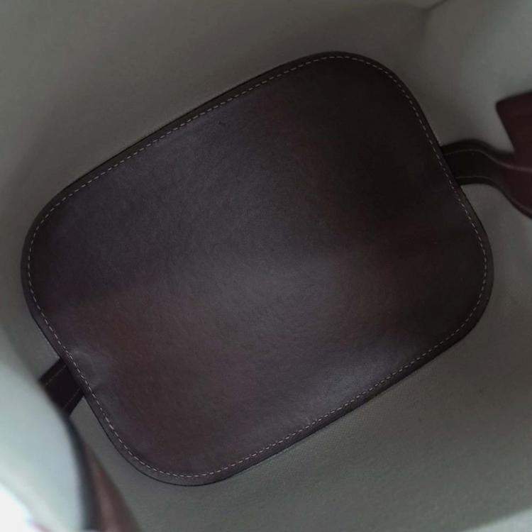 Pre Owned Burberry Beige Canvas Canvas Peggy Bucket Bag