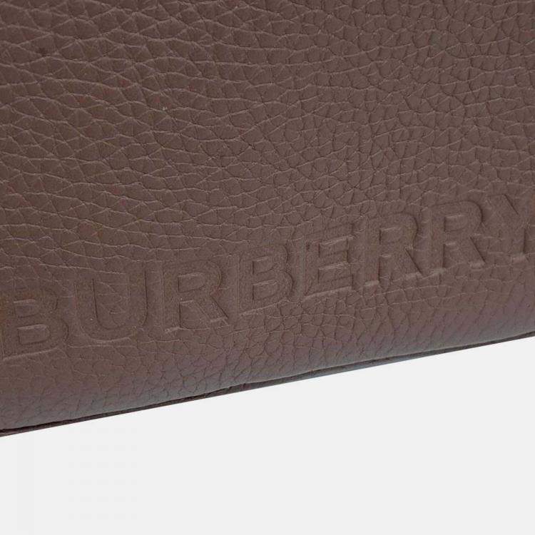 Pre Owned Burberry Brown Leather camera bag