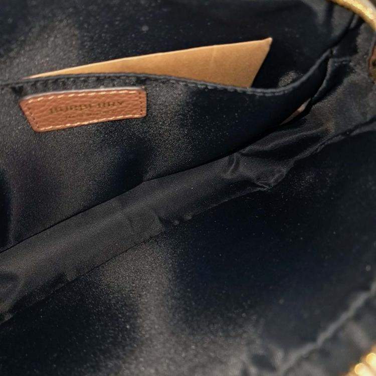 Pre Owned Burberry Brown Leather camera bag
