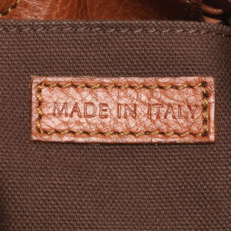 Pre Owned Burberry Tan Leather Margaret Shoulder Bag