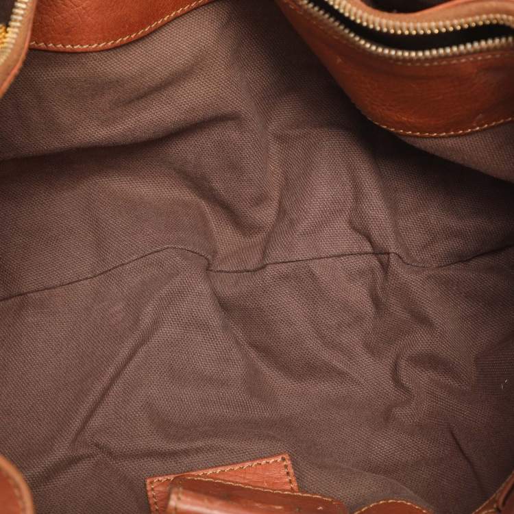 Pre Owned Burberry Tan Leather Margaret Shoulder Bag