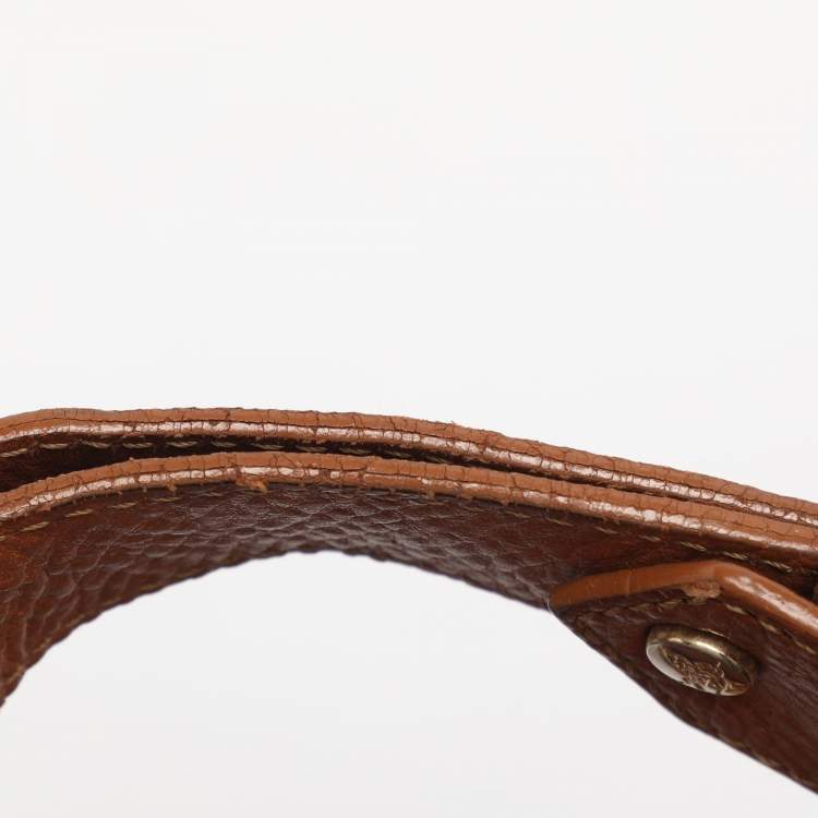Pre Owned Burberry Tan Leather Margaret Shoulder Bag