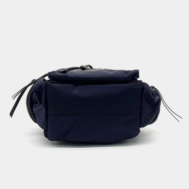 Pre Owned Burberry Navy Blue Nylon Rucksack Backpack