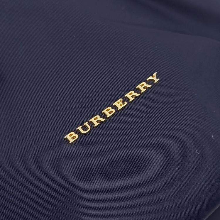 Pre Owned Burberry Navy Blue Nylon Rucksack Backpack
