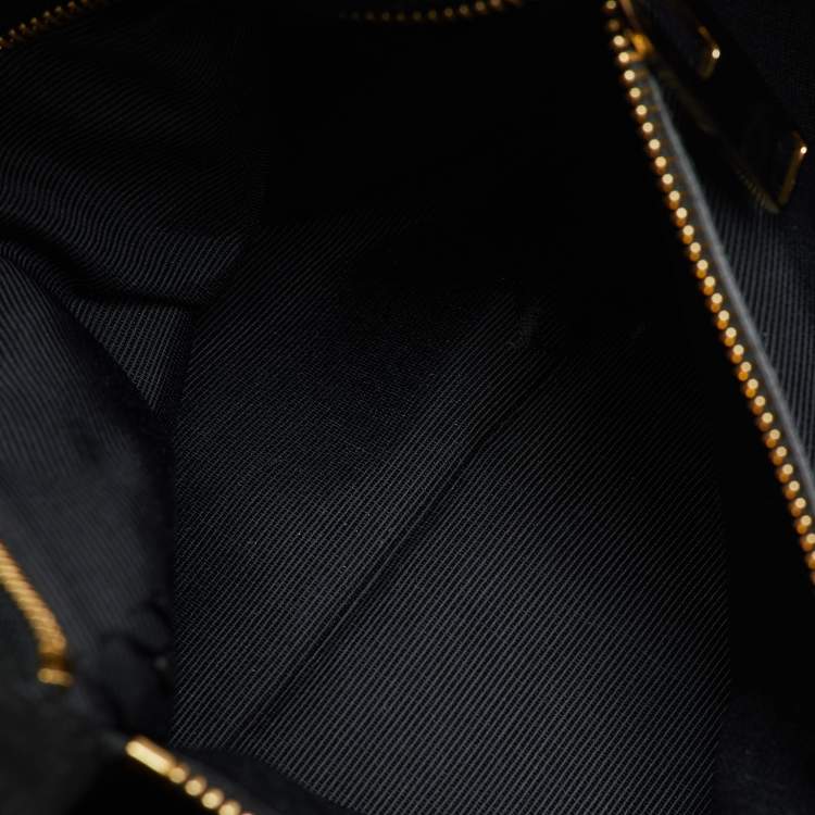 Pre Owned Burberry Black Leather Mildenhall Oversized Flap Clutch