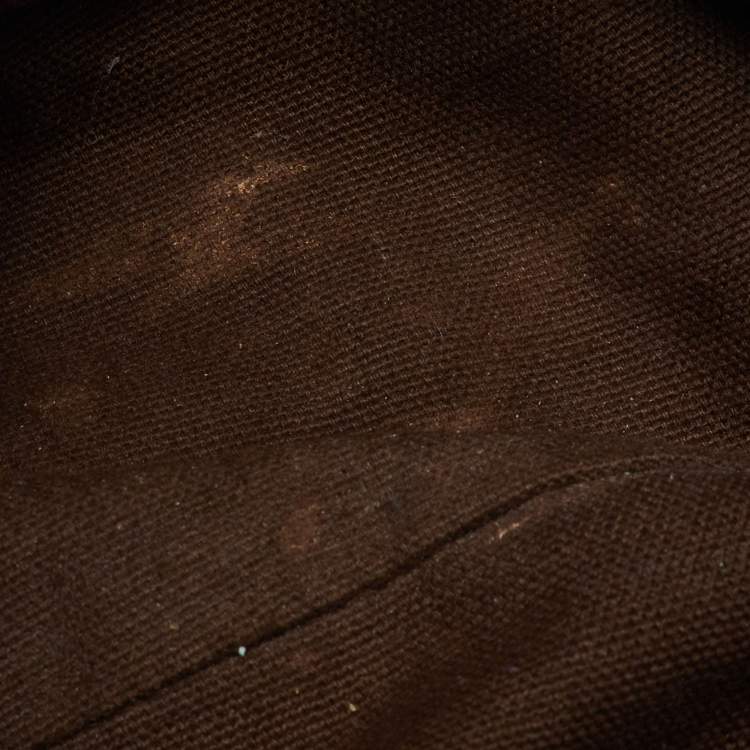 Pre Owned Burberry Beige Summer Check Canvas and Leather Mason Warrior Hobo