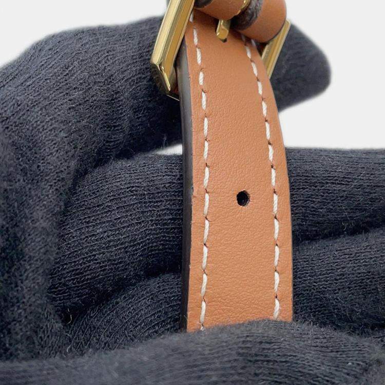 Pre Owned Burberry Checked Bucket Bag Archive Beige/Briar Brown Pvc Leather Size Mini