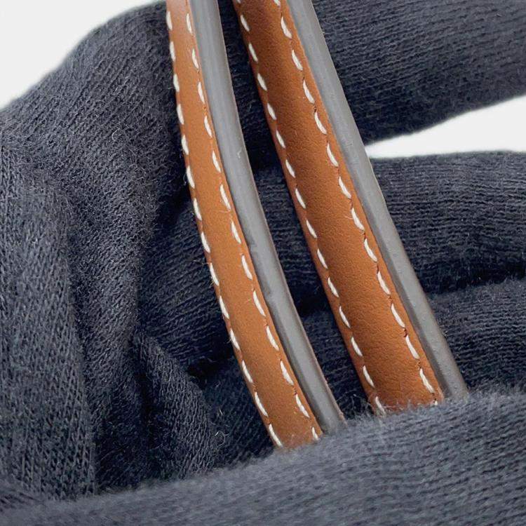 Pre Owned Burberry Checked Bucket Bag Archive Beige/Briar Brown Pvc Leather Size Mini