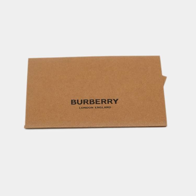 Pre Owned Burberry Red Leather TB Logo Wallet On Chain