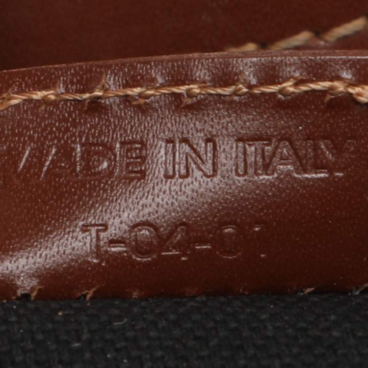 Pre Owned Burberry Brown/Beige Haymarket Check Coated Canvas Tote