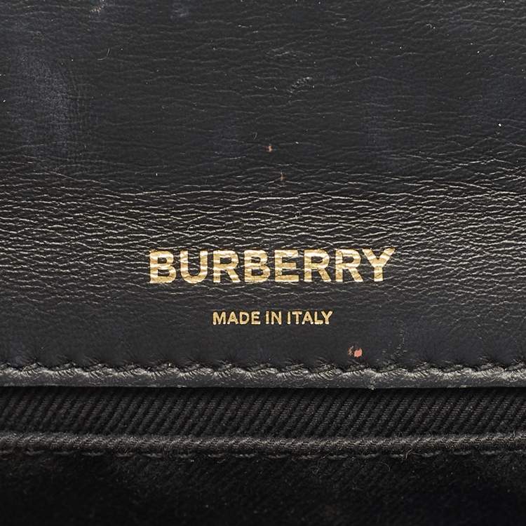 Pre Owned Burberry Black Quilted Leather Mini Lola Chain Crossbody Bag