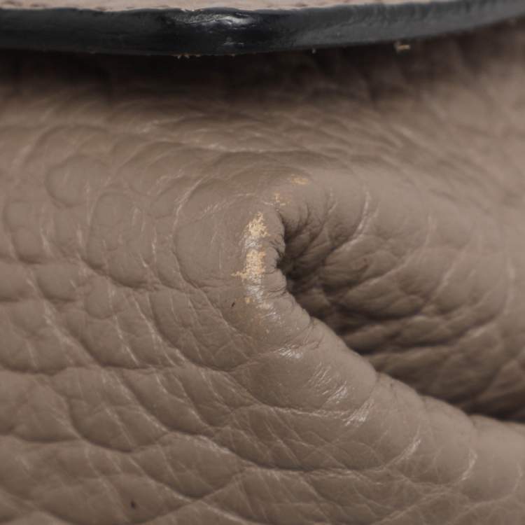 Pre Owned Burberry Taupe Grain Leather Madison Shoulder Bag