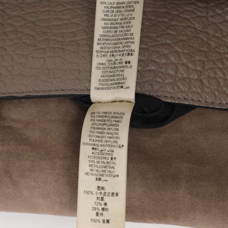 Pre Owned Burberry Taupe Grain Leather Madison Shoulder Bag