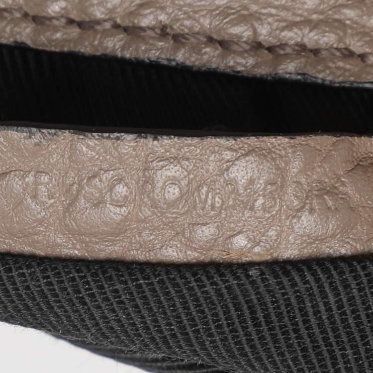 Pre Owned Burberry Taupe Grain Leather Madison Shoulder Bag