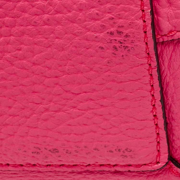 Pre Owned Burberry Neon Pink Leather Remington Tote