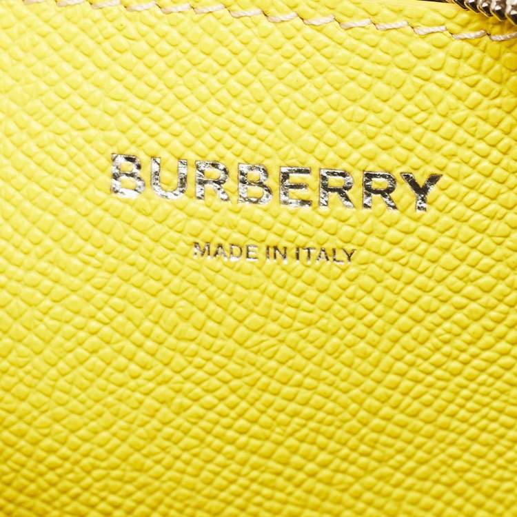 Pre Owned Burberry Yellow Leather TB Belt Bag