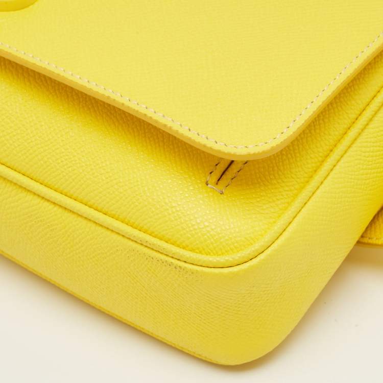 Pre Owned Burberry Yellow Leather TB Belt Bag