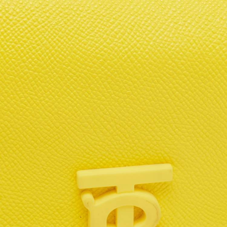 Pre Owned Burberry Yellow Leather TB Belt Bag