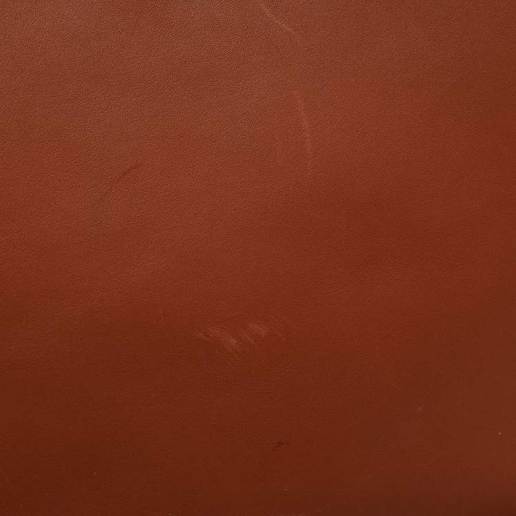 Pre Owned حقيبة بربري مجتمع بمقبض علوي جلد بني مع مسامير