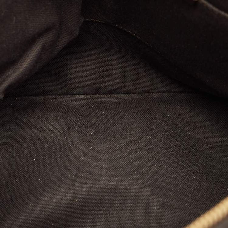 Pre Owned Burberry Brown/Beige Haymarket Check Coated Canvas and Leather Thornley Bag