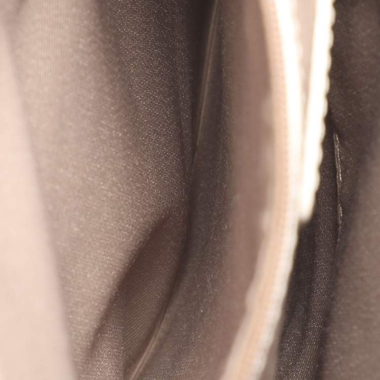 Pre Owned Burberry Beige/White Nova Check Coated Canvas and Patent Leather Barton Hobo