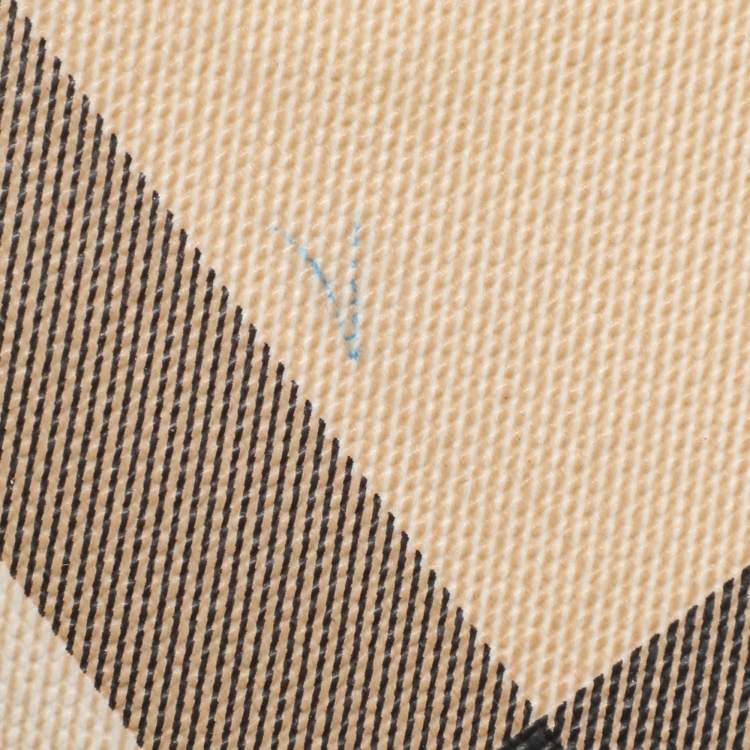 Pre Owned Burberry Beige/White Nova Check Coated Canvas and Patent Leather Barton Hobo