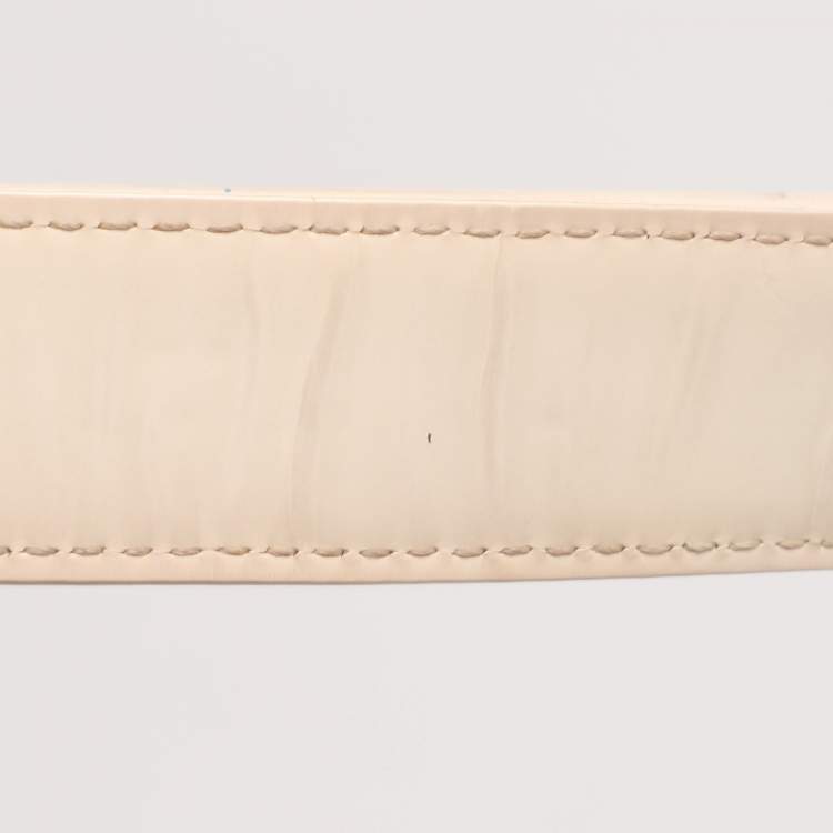 Pre Owned Burberry Beige/White Nova Check Coated Canvas and Patent Leather Barton Hobo