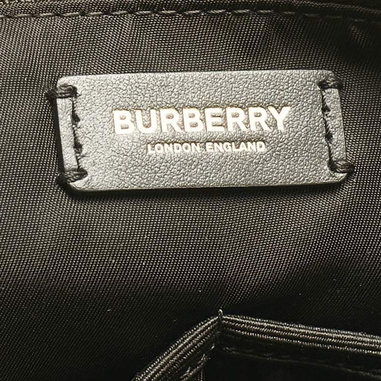 Pre Owned Burberry Beige Archive Check Nylon Changing Bag
