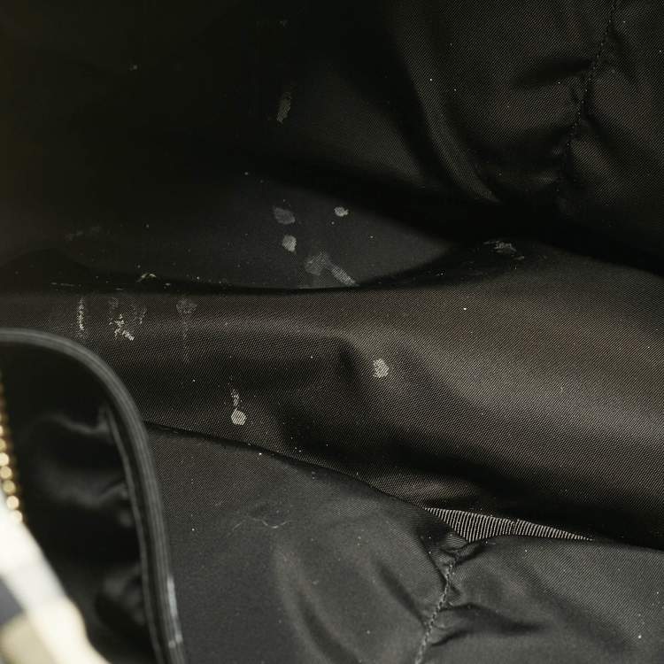 Pre Owned Burberry Beige Archive Check Nylon Changing Bag