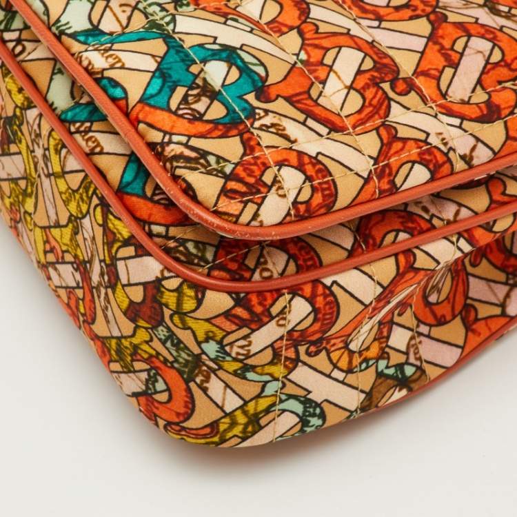 مملوكة مسبقًا Burberry Multicolor Satin and Leather Small Lola Shoulder Bag