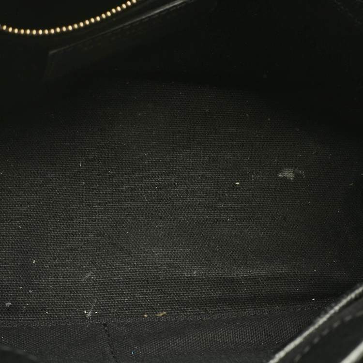 Pre Owned Burberry White/Black Leather and House Check Fabric Small Brogues Banner Tote