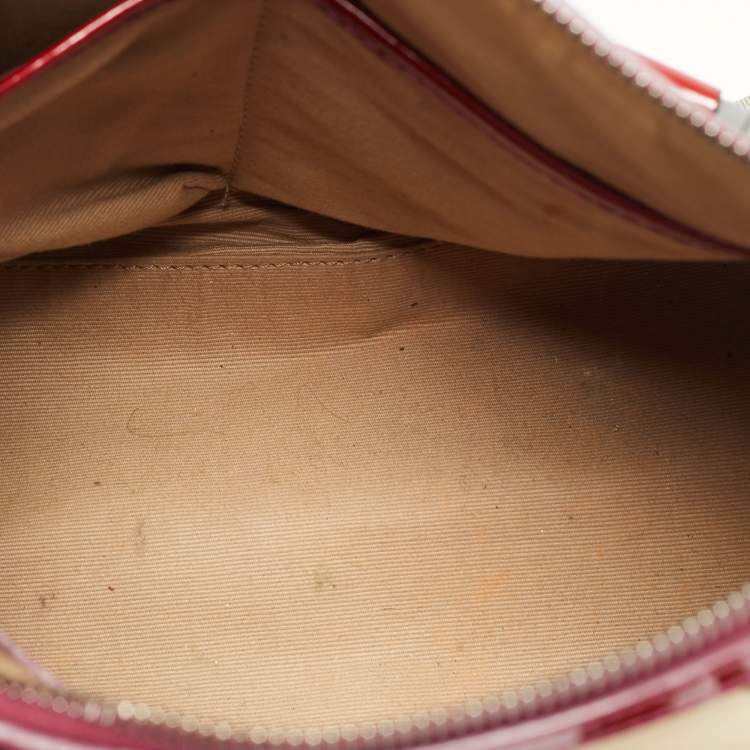 Pre Owned Burberry Chester Red Patent Leather and PVC Satchel