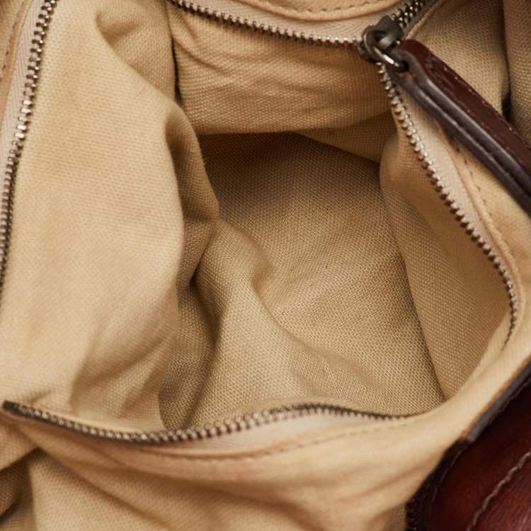 Pre Owned Burberry Brown/Beige Mega Check Canvas and Leather Lowry Tote