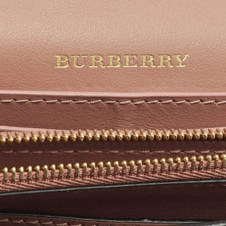 Pre Owned Burberry Teal Blue Leather Flap Continental Wallet