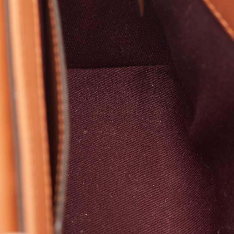 Pre Owned Burberry Note Beige/Brown Check Leather Flap Shoulder Bag