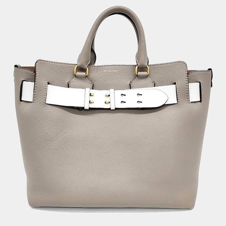 Pre Owned Burberry Leather Beige Belt Bag Medium