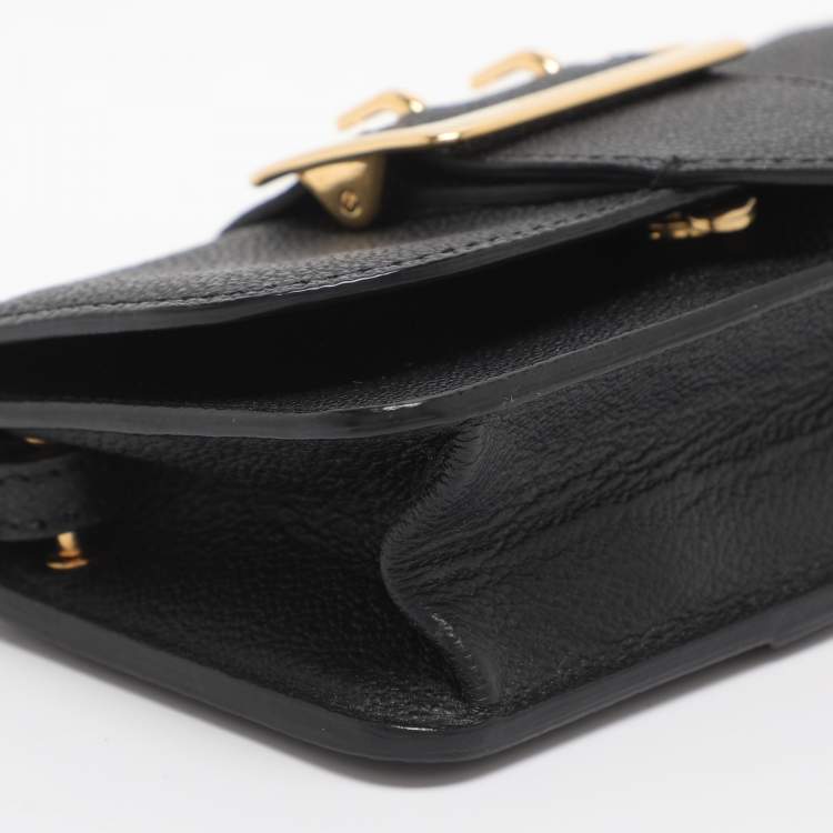 Pre Owned Burberry Medley Black Leather Crossbody Bag