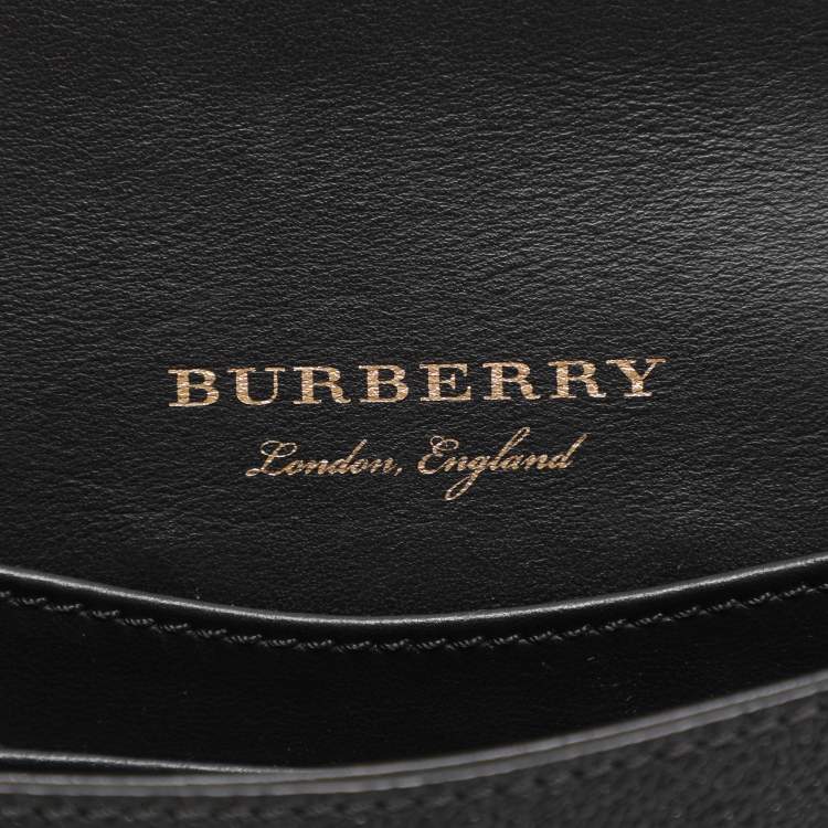 Pre Owned Burberry Medley Black Leather Crossbody Bag