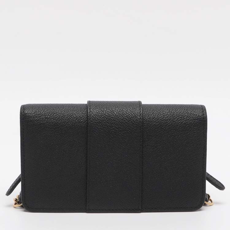 Pre Owned Burberry Medley Black Leather Crossbody Bag