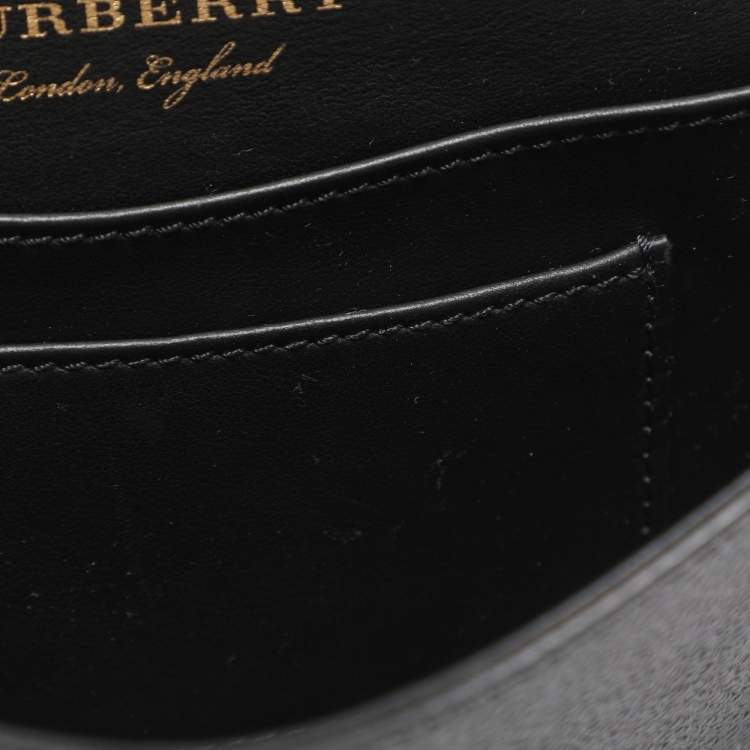 Pre Owned Burberry Medley Black Leather Crossbody Bag