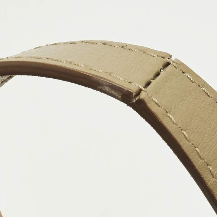 Pre Owned Burberry TB Small Beige/Black Leather Shoulder Bag