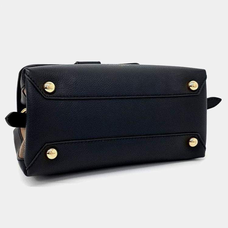Pre Owned Burberry Black Leather Camberley Small Tote and Shoulder Bag